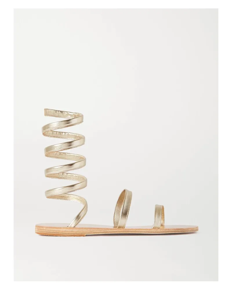 Ancient Greek Sandals Ofis Sandalen Aus Metallic-leder - Gold Gold