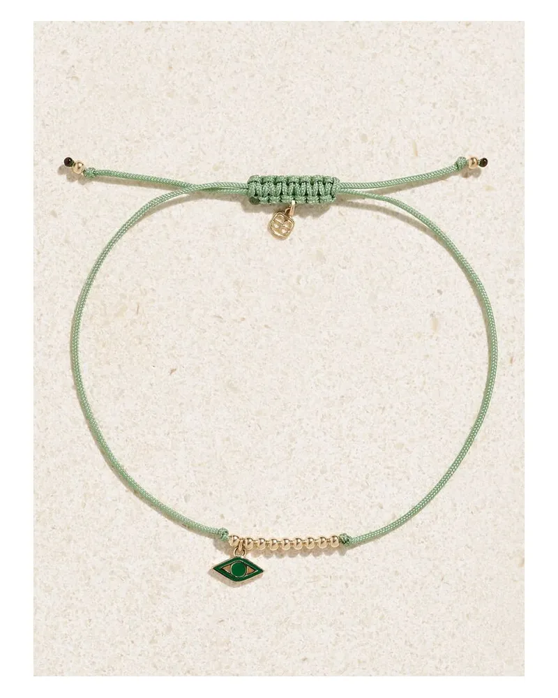 Sydney Evan Evil Eye Kordelarmband Mit Emaille Und Details Aus 14 Karat Gold Gold