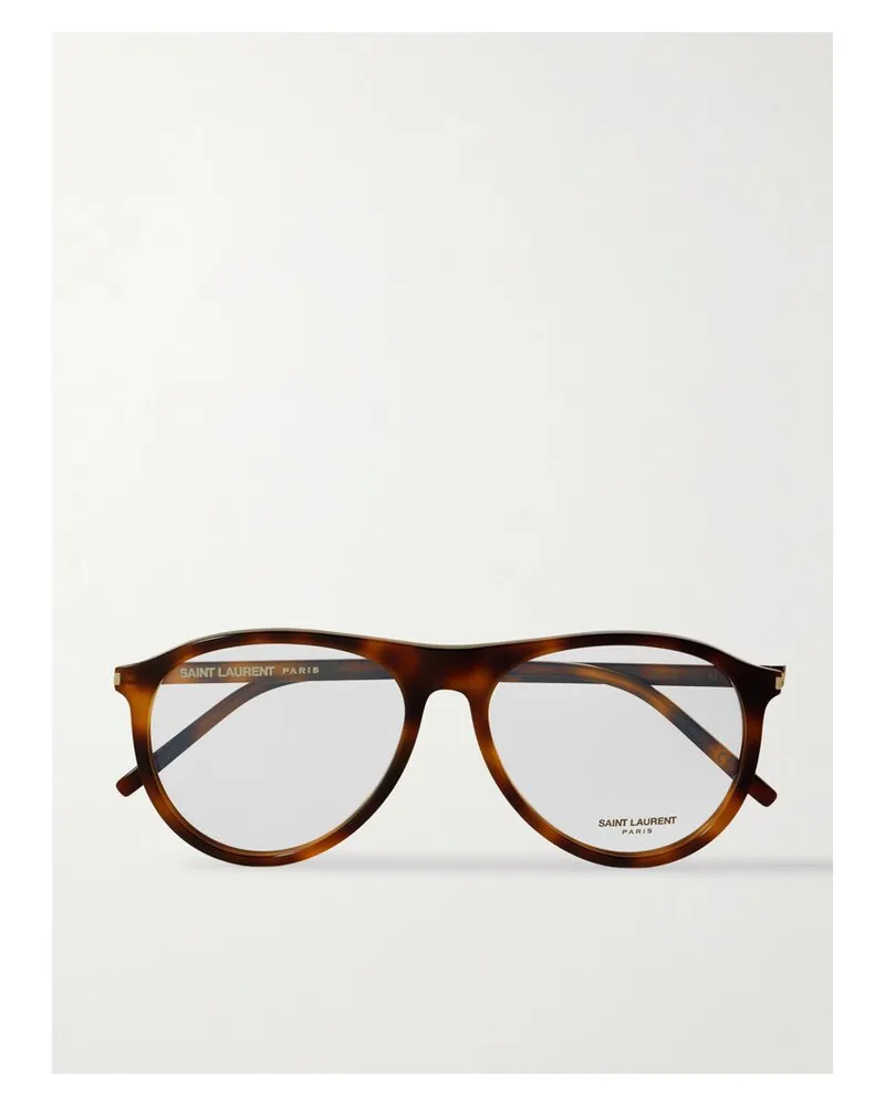 Saint Laurent Pilotenbrille Aus Azetat In Hornoptik Horn