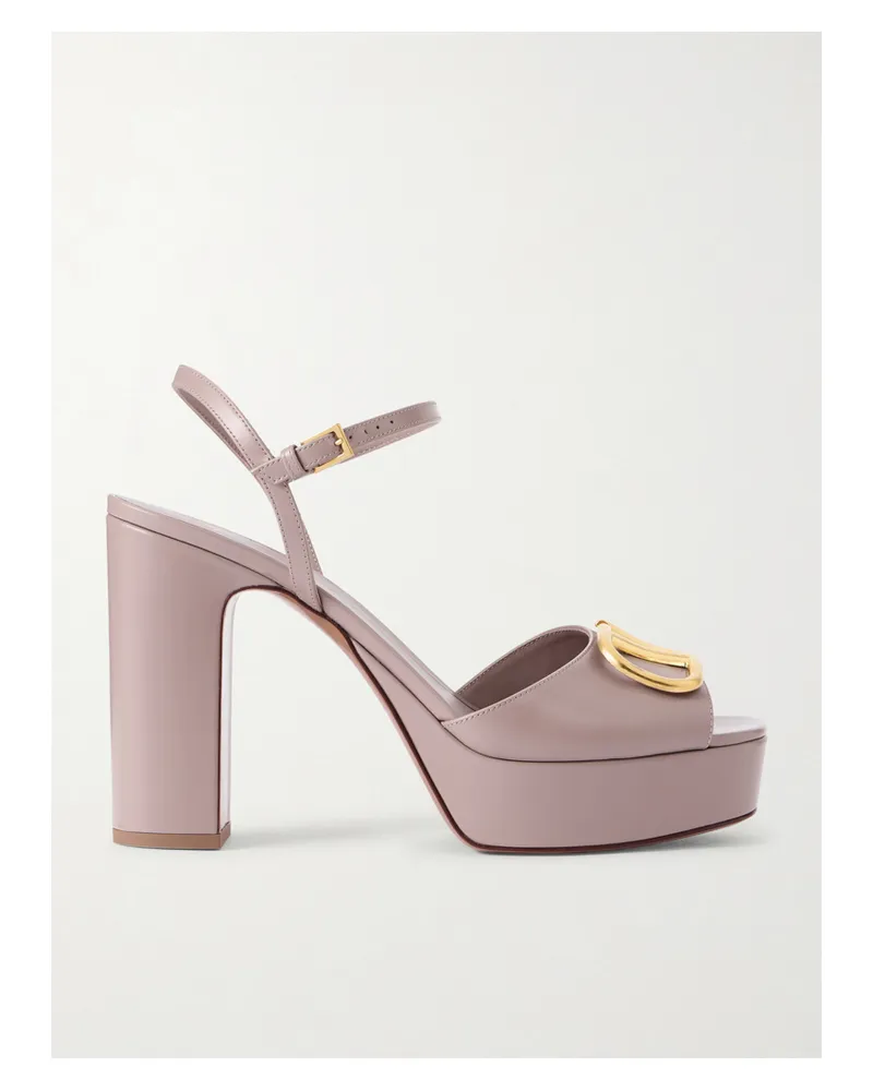 Valentino Garavani Vlogo 115 Plateausandalen Aus Leder - Neutral Neutral