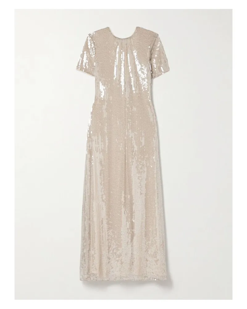 STAUD Safi Maxirock Aus Tüll Mit Pailletten Und Raffungen - Wollweiß Wollweiß