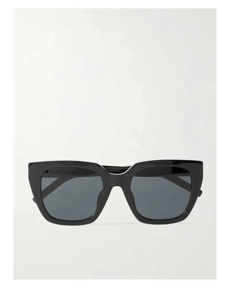 Saint Laurent Oversized-sonnenbrille Mit Cat-eye-rahmen Aus Azetat - Schwarz Schwarz