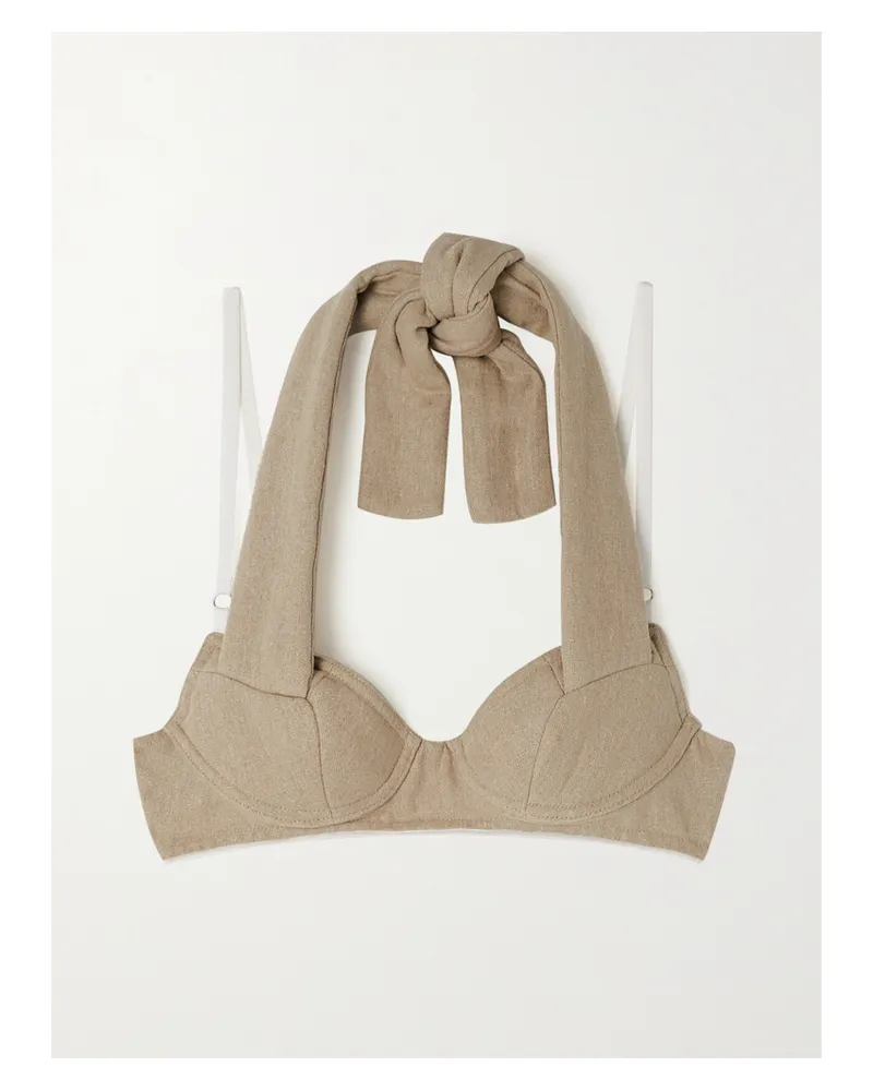 Jacquemus Le Haut Cuscinu Bustier Aus Leinen - Neutral Neutral