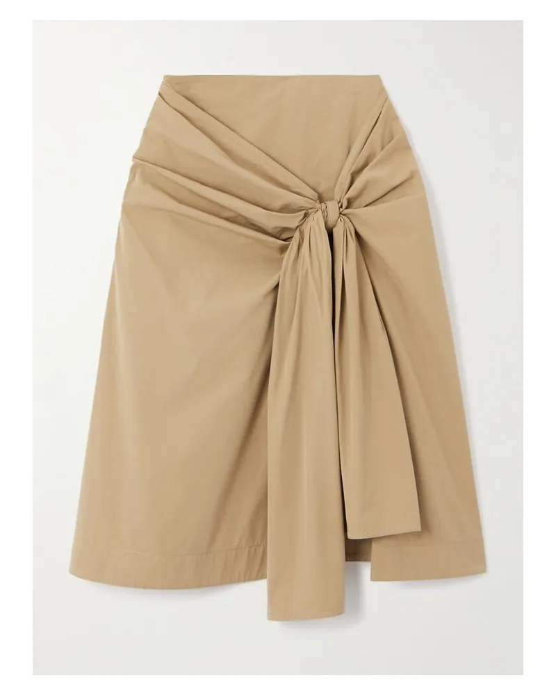 Bottega Veneta Midirock Aus Einer Baumwollmischung Mit Knoten - Neutral Neutral