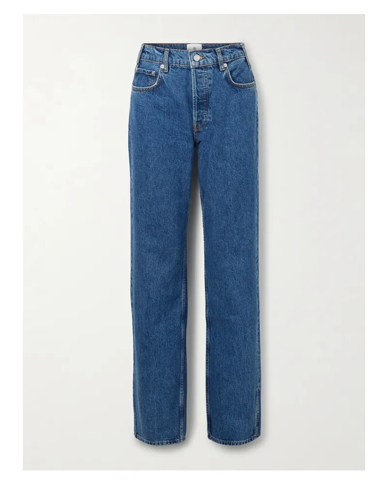 Anine Bing Roy Halbhohe Jeans Mit Geradem Bein - Blau Blau