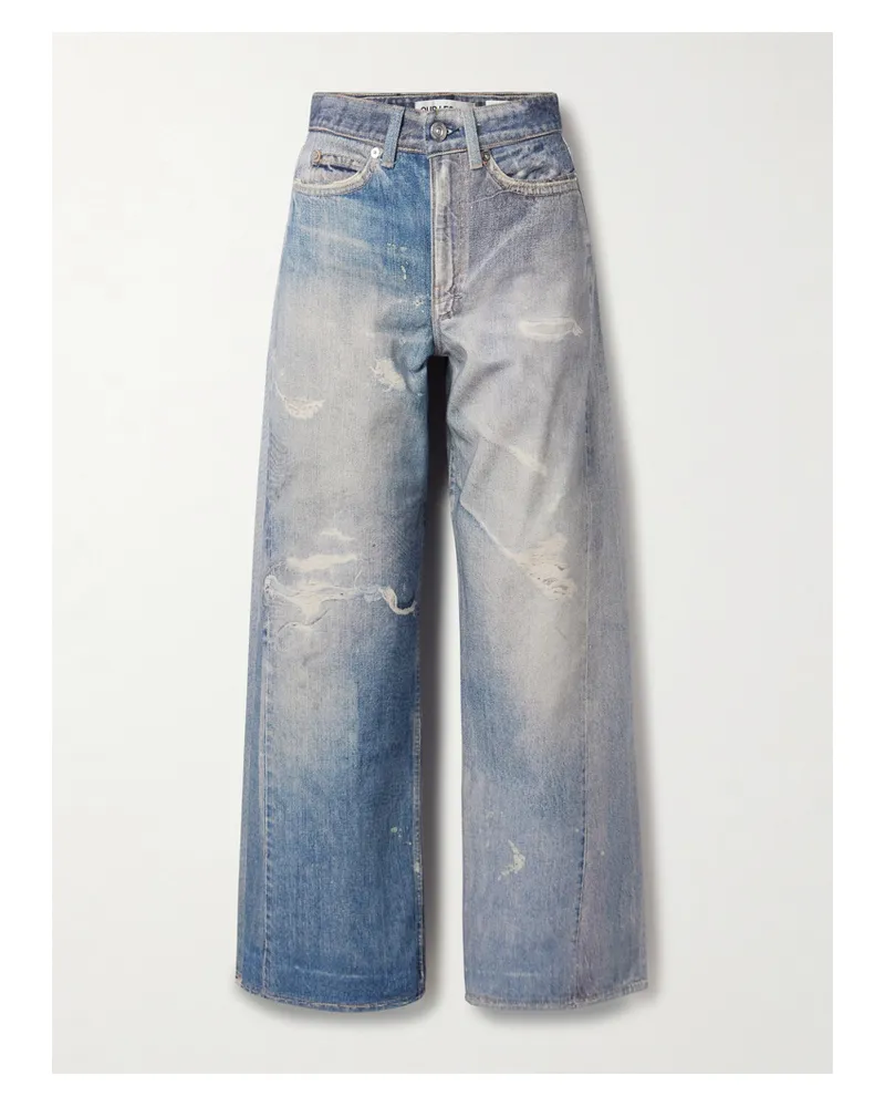 Our Legacy Bedruckte, Zweifarbige Boyfriend-jeans - Blau Blau