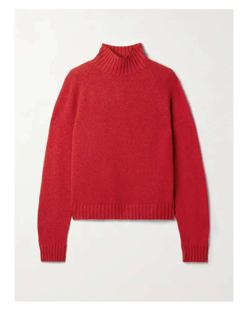 The Elder Statesman Rollkragenpullover Aus Kaschmir - Rot Rot