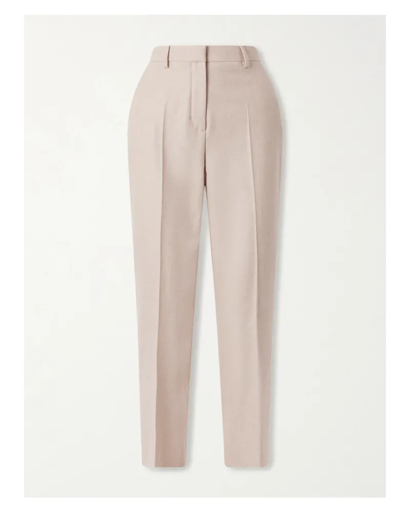 Loro Piana Dermot Verkürzte Hose Mit Geradem Bein Aus Flanell Aus Einer Woll-kaschmirmischung - Neutral Neutral