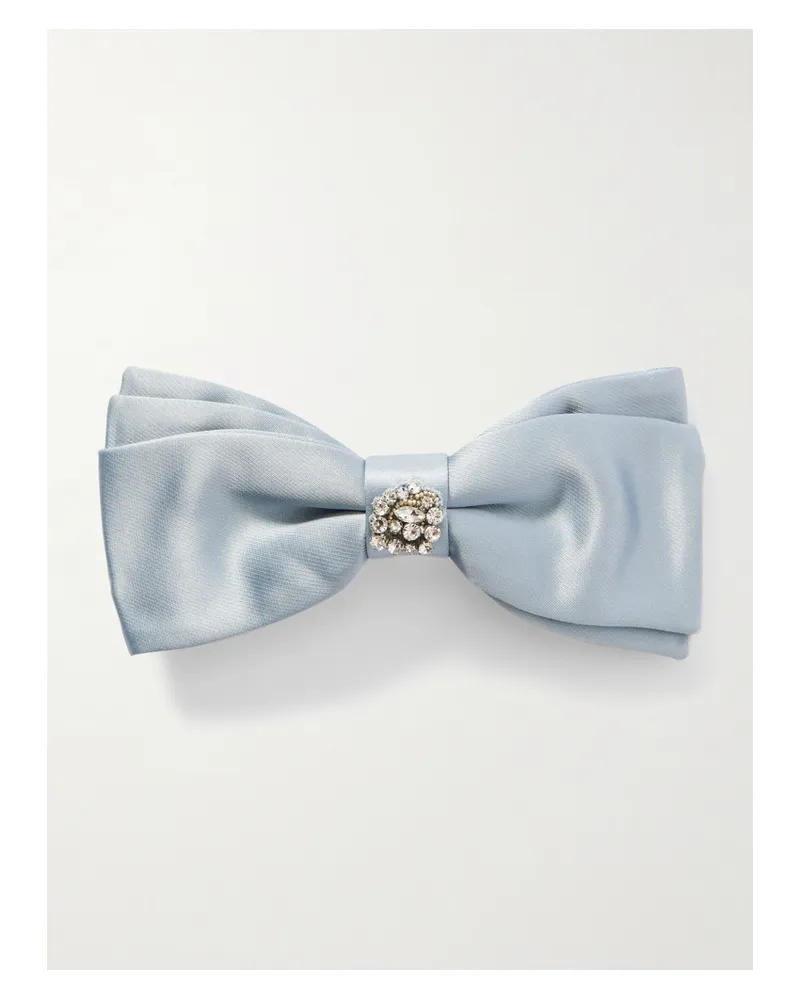 Erdem Haarspange Mit Schleife Aus Satin Mit Kristallen - Blau Blau