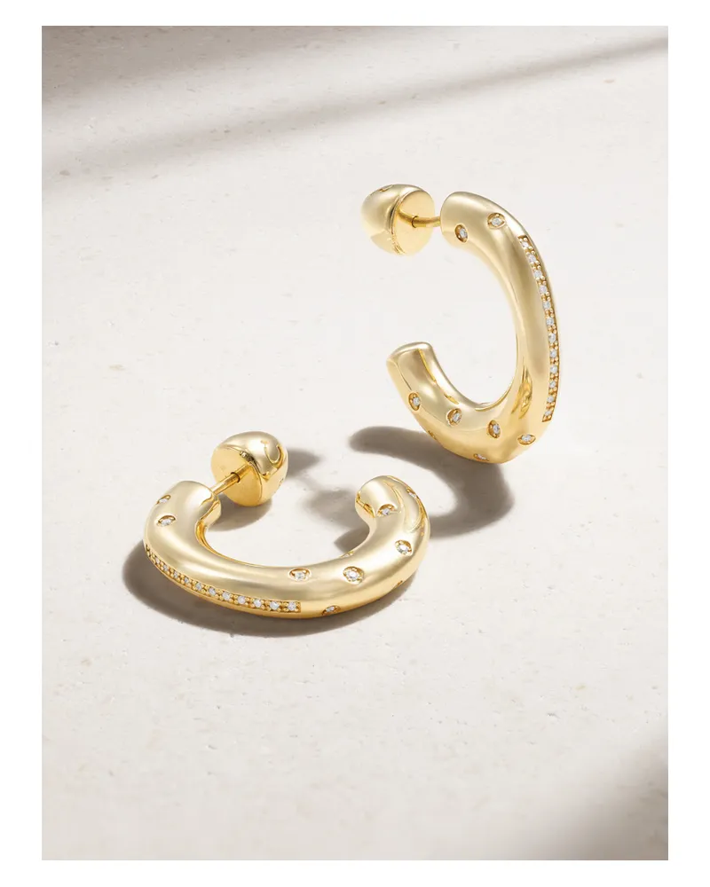 Lauren Rubinski Creolen Aus 14 Karat Gold Mit Diamanten Gold
