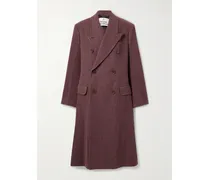Winston Doppelreihiger Mantel Aus Woll-twill - Braun