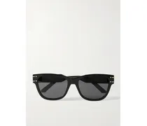Diorsignature S6u Sonnenbrille Mit Eckigem Rahmen Aus Azetat - Schwarz