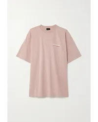 Balenciaga Oversized-t-shirt aus Baumwoll-jersey Pink