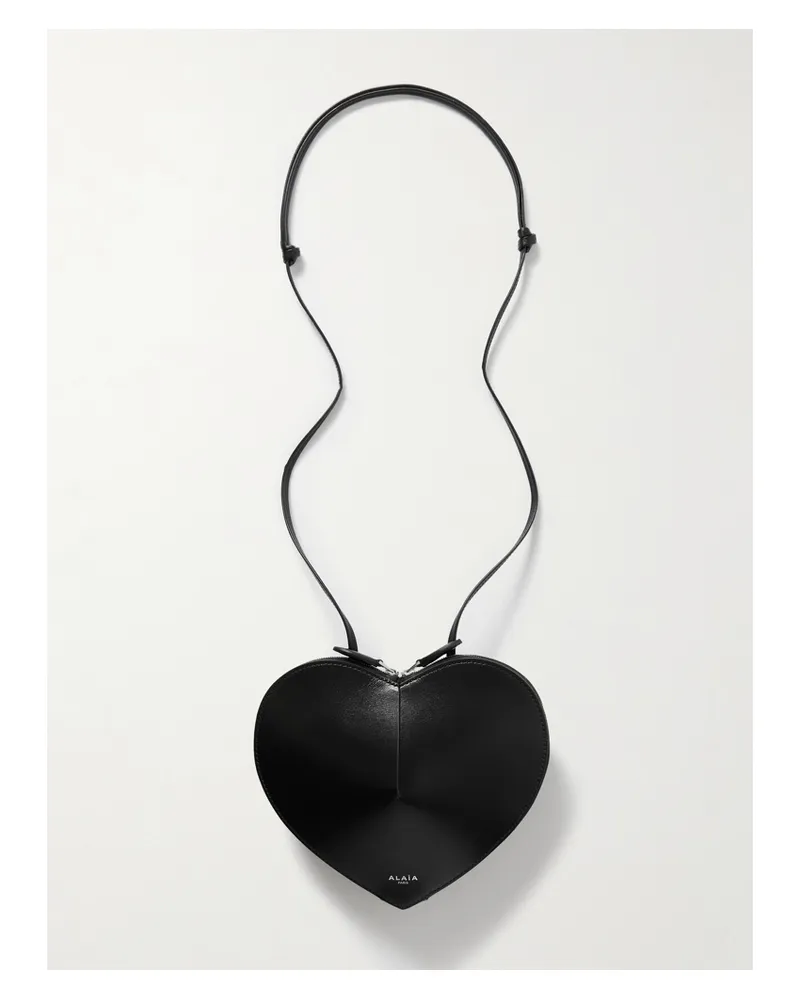 Alaïa Le Coeur Leather Shoulder Bag - Black Black