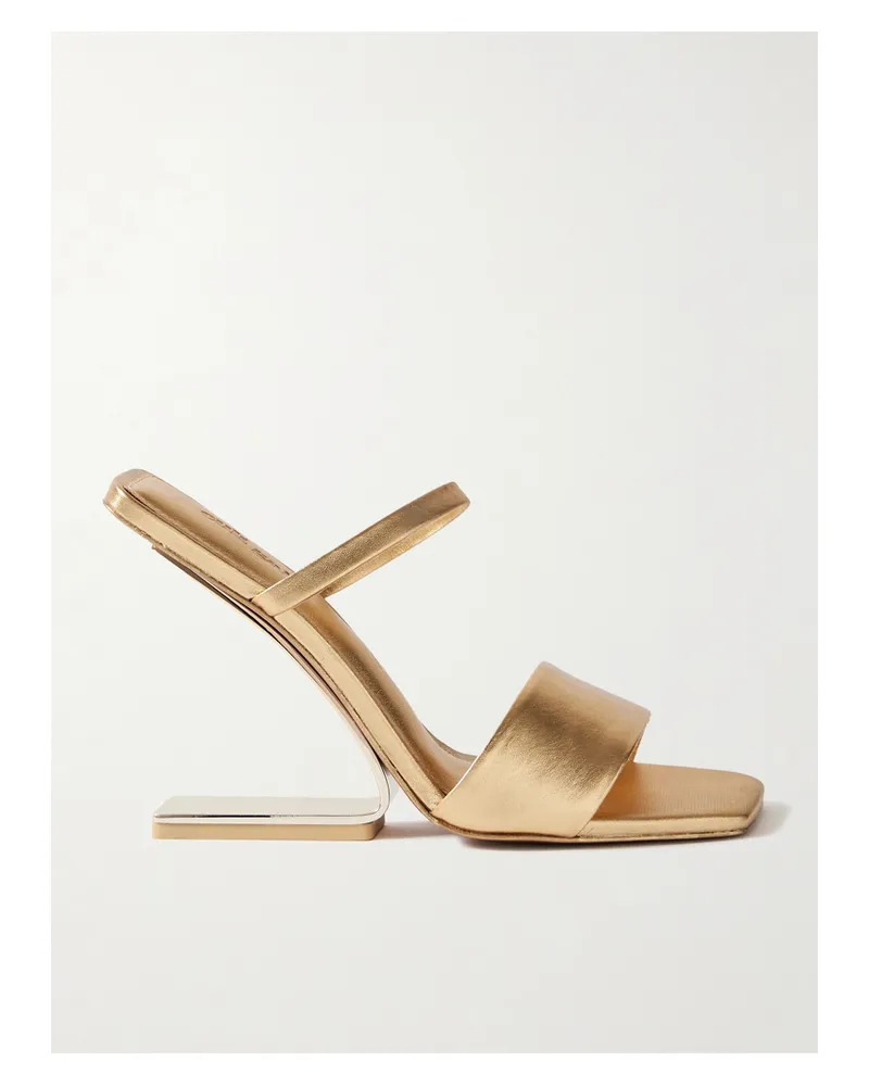 Cult Gaia Rene Mules Aus Metallic-leder Metallic