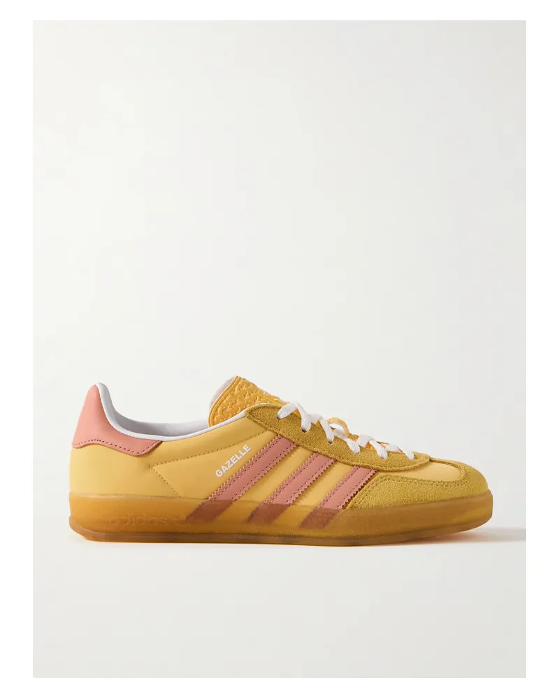 adidas Gazelle Indoor Sneakers Aus Nylon Mit Leder- Und Velourslederbesätzen - Gelb Gelb