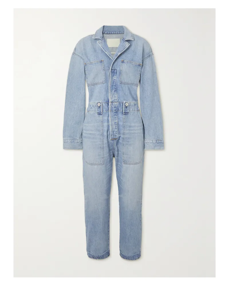 Citizens of humanity Net Sustain Verkürzter Jumpsuit Aus Bio-denim - Blau Blau