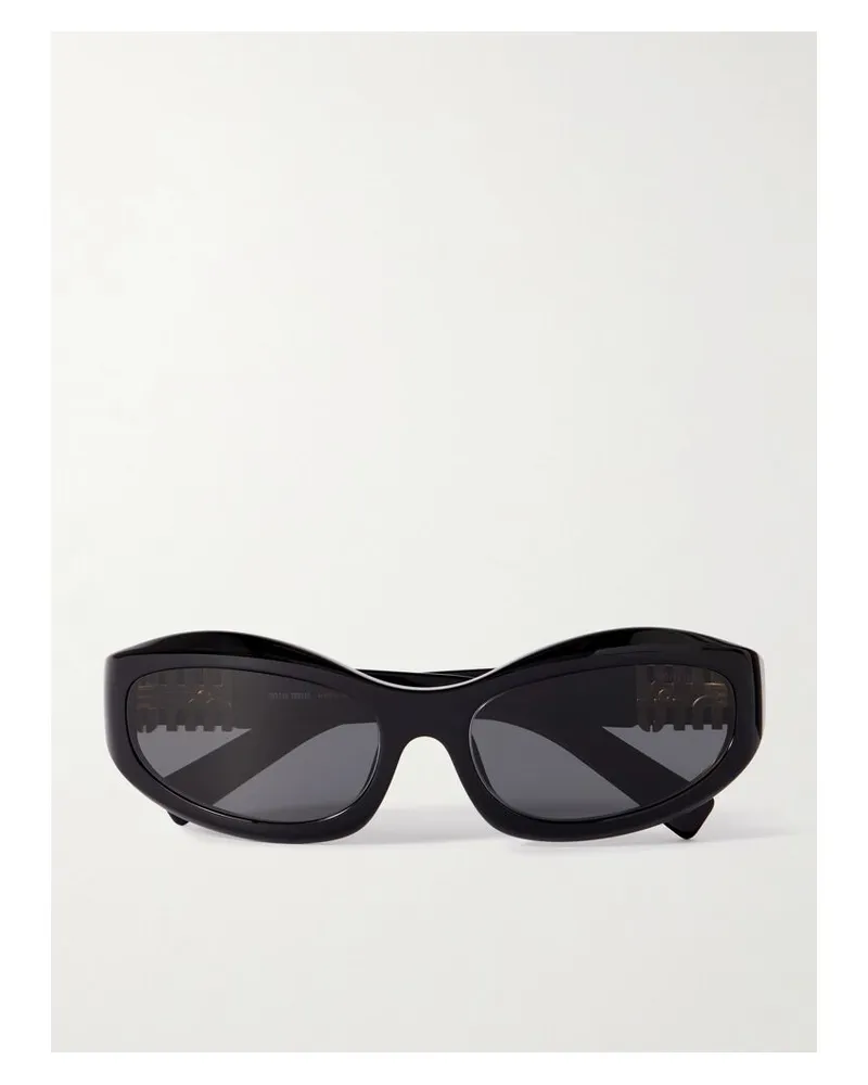Miu Miu Glimpse Sonnenbrille Mit D-rahmen Aus Azetat - Schwarz Schwarz
