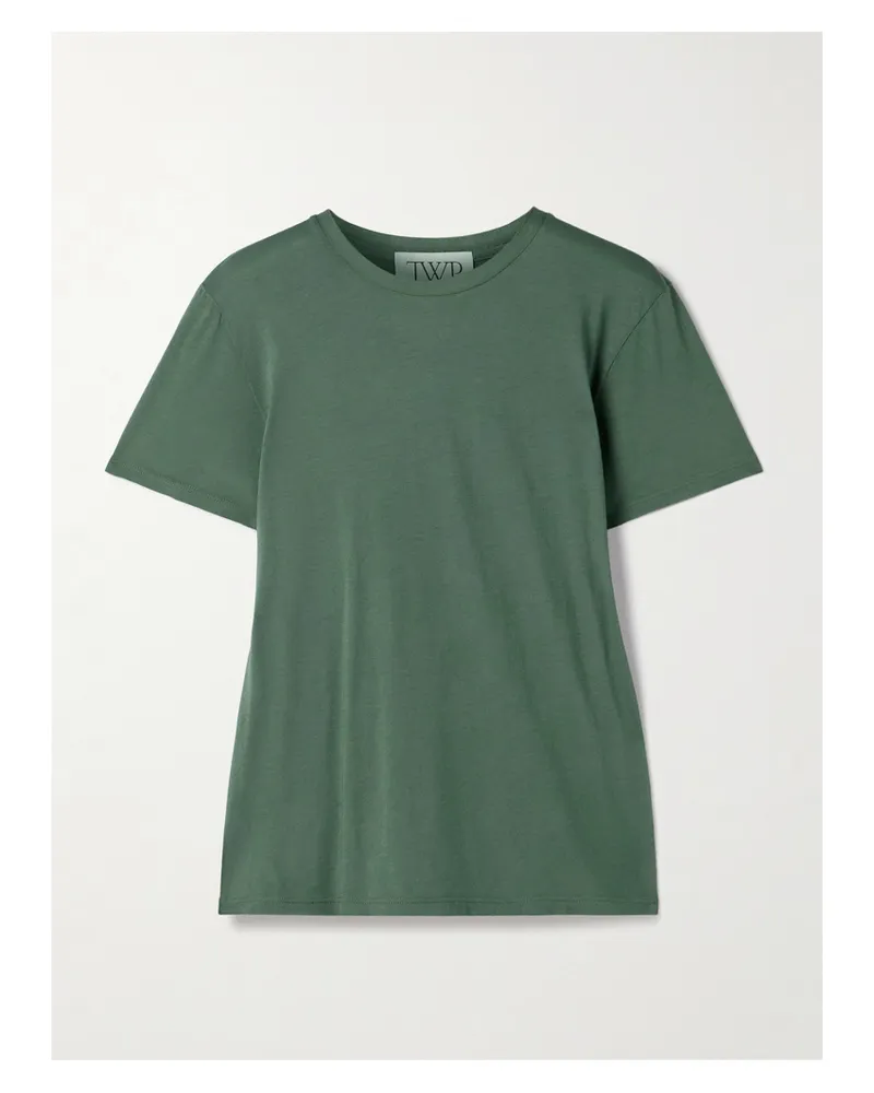 TWP His T-shirt Aus Supima®-baumwoll-jersey - Grün Grün