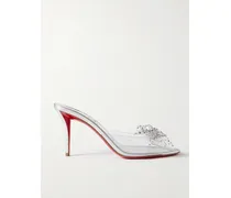 Aqua Strass 80 Crystal-embellished Pvc Sandals - Silver