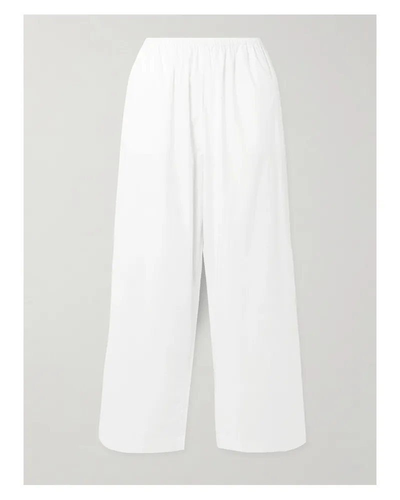 Deiji Studios Ease Organic Cotton-poplin Pants - White White