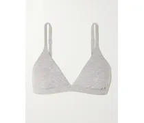 Cotton Jersey Triangle Bralette – Light Heather Grey – Triangel-bh Aus Jersey Aus Einer Baumwollmischung - Grau