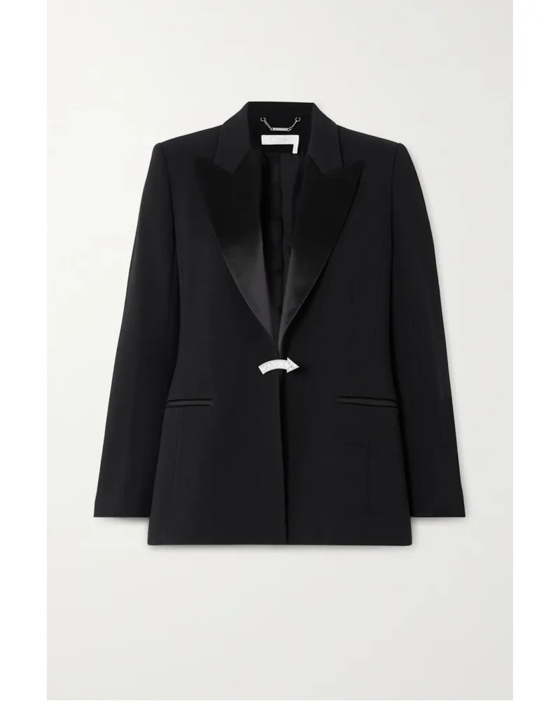 Chloé Blazer aus Woll-crêpe Schwarz