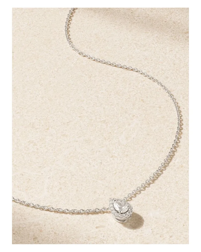 De Beers Aura Kette Aus 18 Karat Weißgold Mit Diamanten - Silber Silber