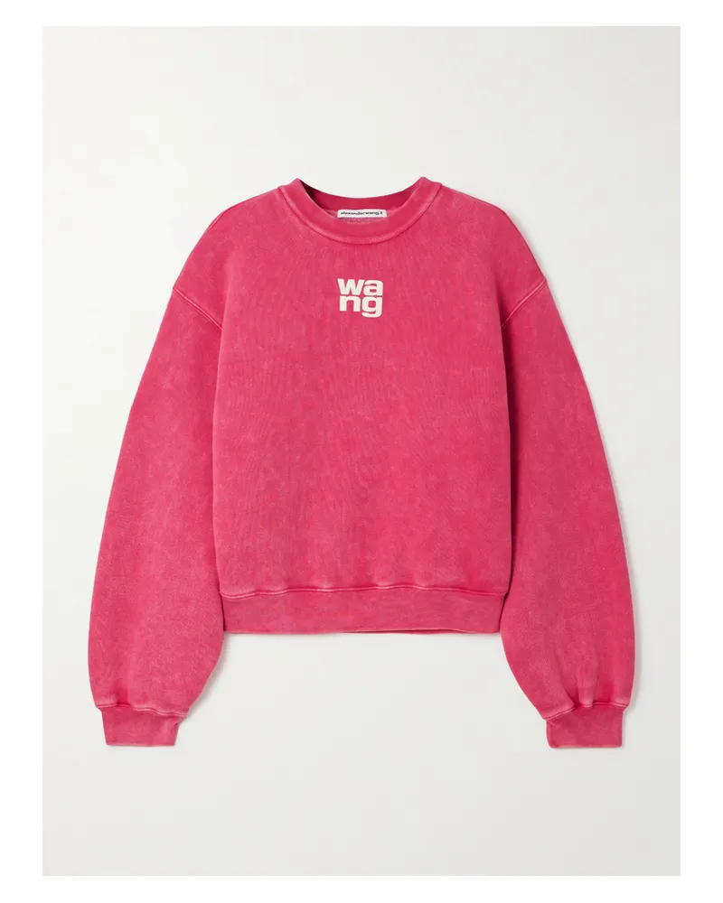 Alexander Wang Sweatshirt Aus Jersey Aus Einer Baumwollmischung Mit Print - Pink Pink