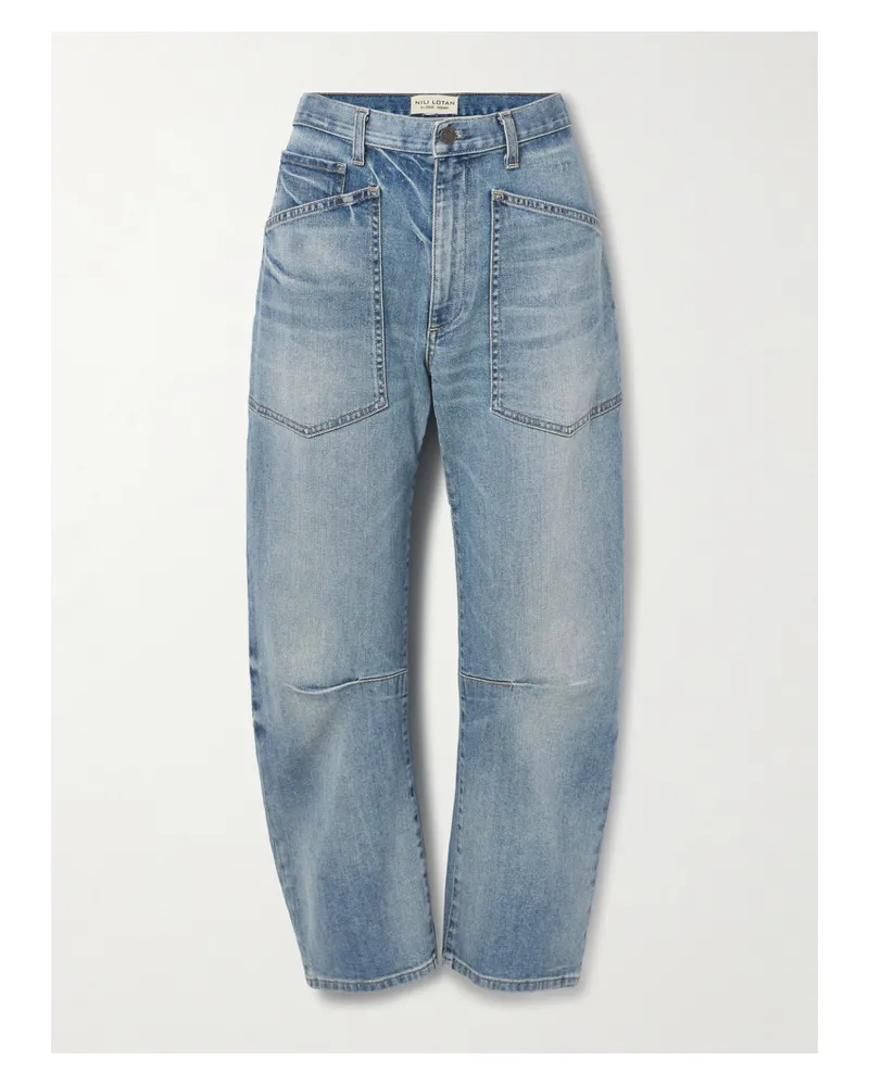 Nili Lotan Shon Hoch Sitzende Jeans Mit Schmal Zulaufendem Bein - Blau Blau