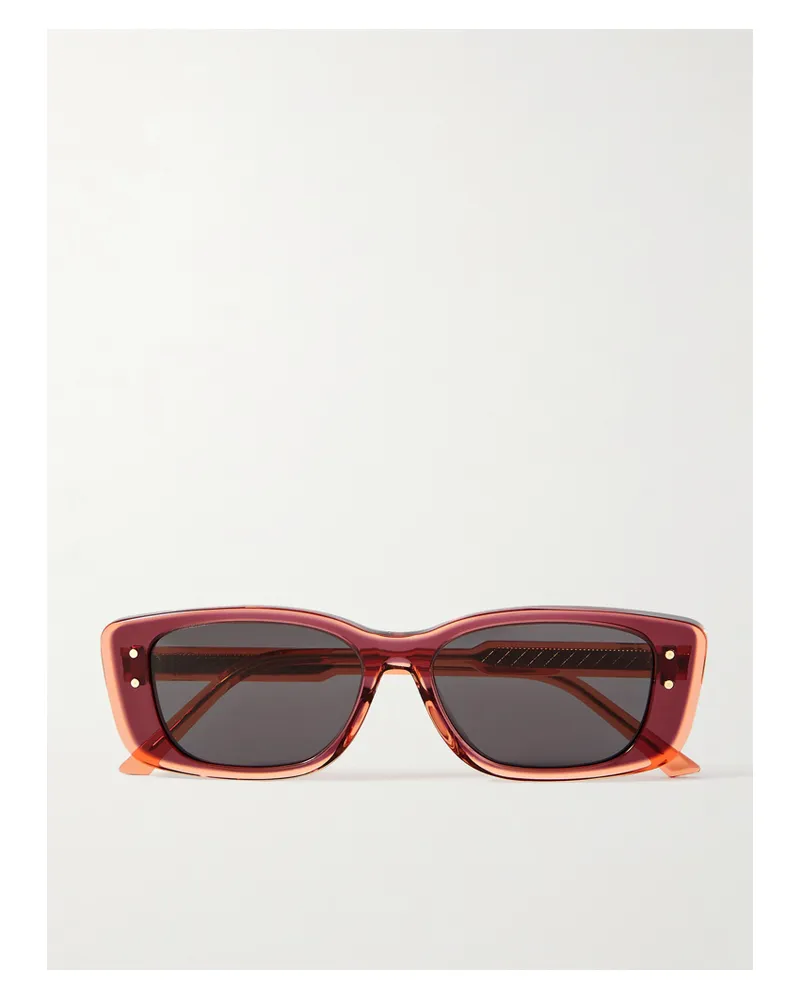 Dior Diorhighlight S21 Rectangular-frame Acetate Sunglasses - Burgundy Burgundy