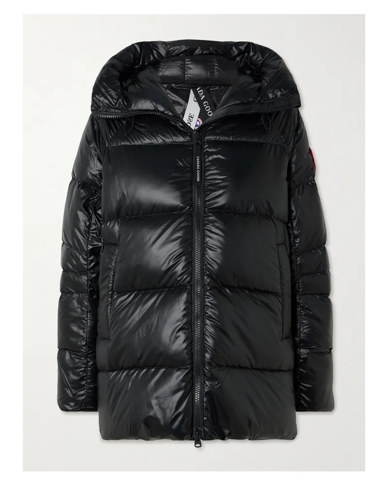 Canada Goose Cypress Daunenjacke Aus Gestepptem Shell Mit Kapuze - Schwarz Schwarz