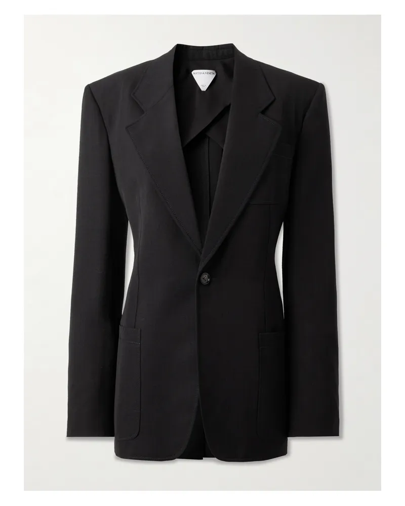 Bottega Veneta Grain De Poudre Blazer - Black Black