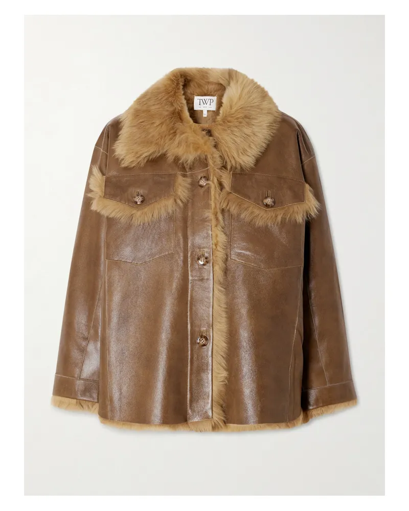 TWP Aspen Wendbare Jacke Aus Shearling - Braun Braun