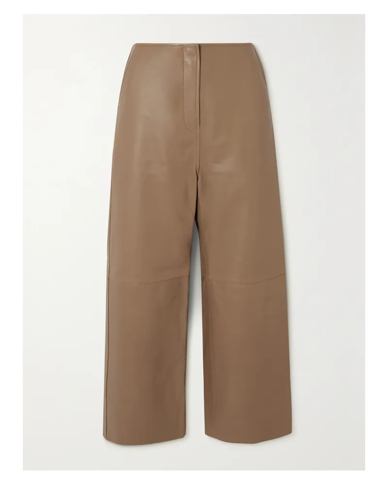 Totême Net Sustain Lederhose Mit Weitem Bein - Neutral Neutral