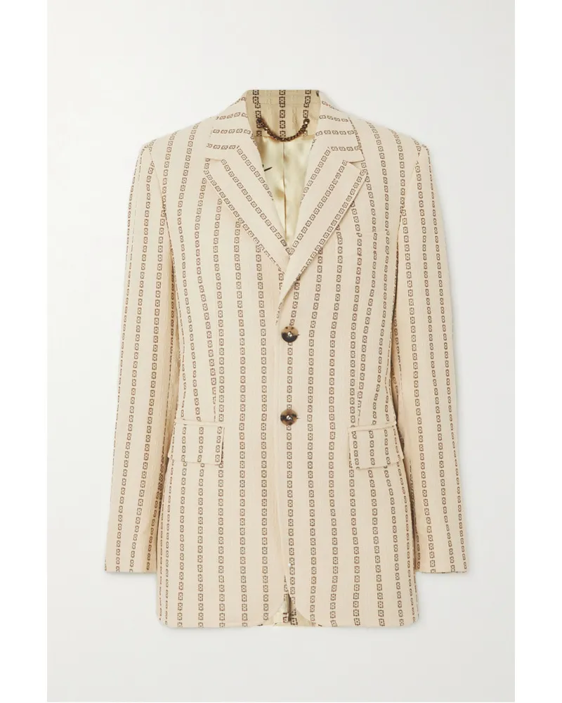 Golden Goose Journey Blazer aus Baumwoll-jacquard Creme