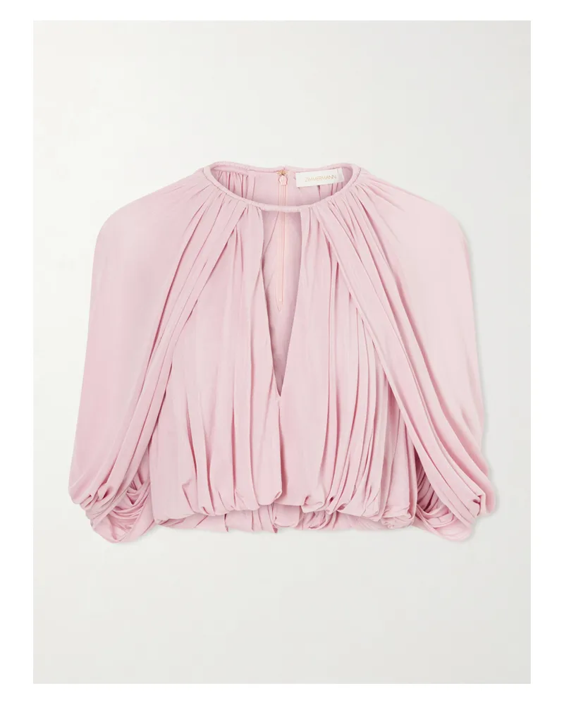 Zimmermann Alchemy Cape-effect Crepe Blouse - Pink Pink