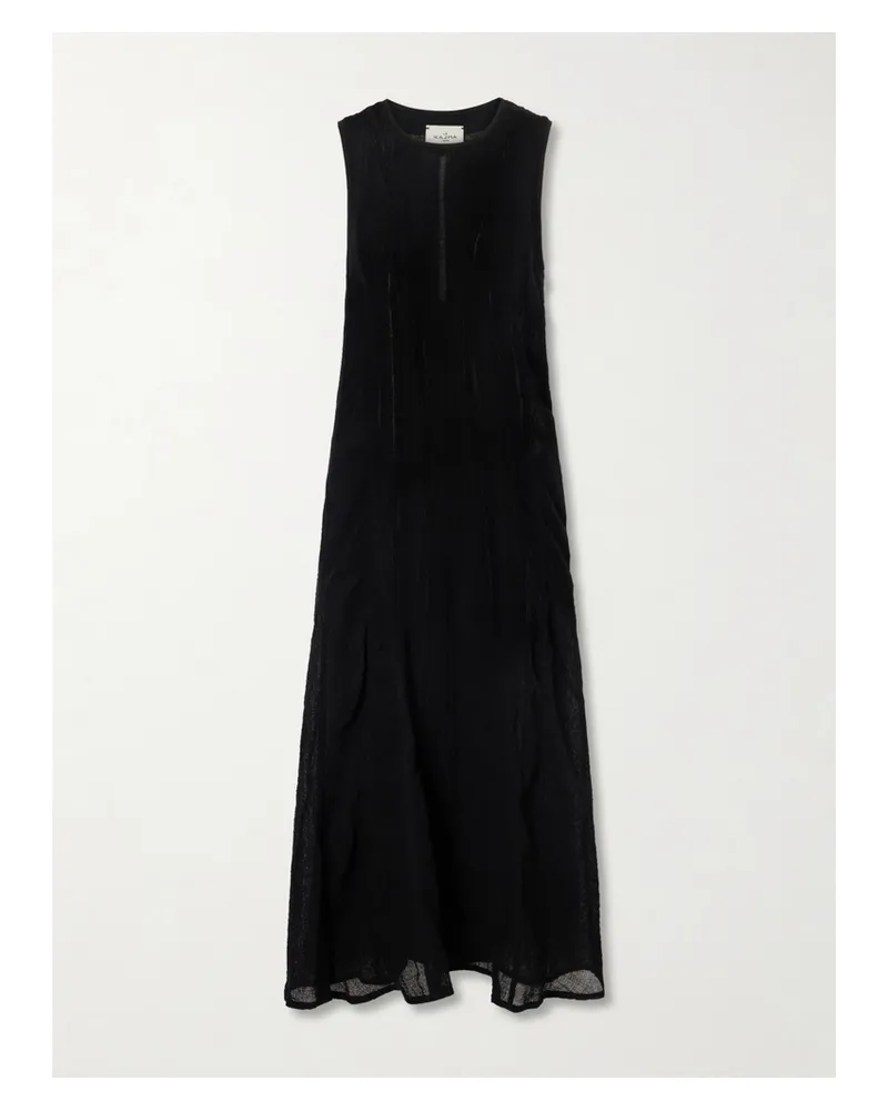 Le Kasha 1918 Dahkla Linen Maxi Dress - Black Black