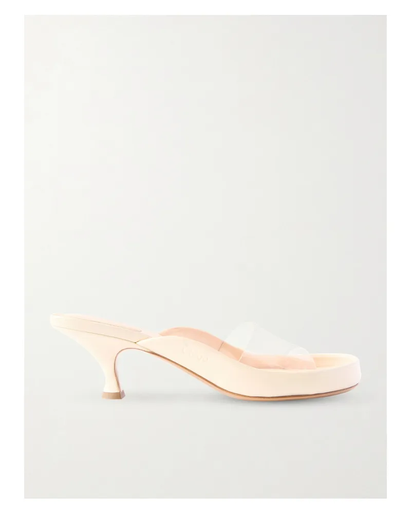 Chloé Junie Mules Aus Tpu Mit Lederbesätzen - Weiß Weiß