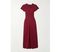 Zadig Gathered Crepe Maxi Dress - Burgundy