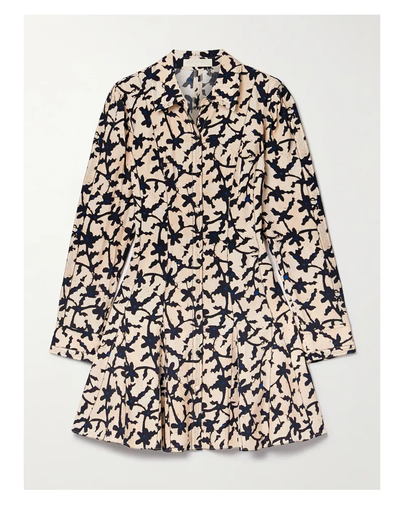 Ulla Johnson Roanne Minikleid Aus Bedrucktem Crêpe - Weiß Weiß