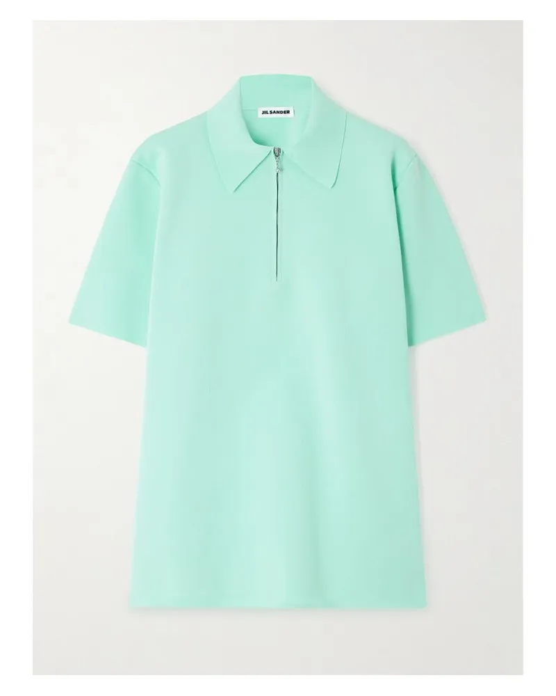 Jil Sander Strickoberteil Mit Polokragen - Grün Grün