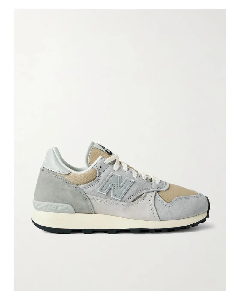 New Balance 574 Sneakers Aus Veloursleder Und Mesh Mit Lederbesätzen - Grau Grau
