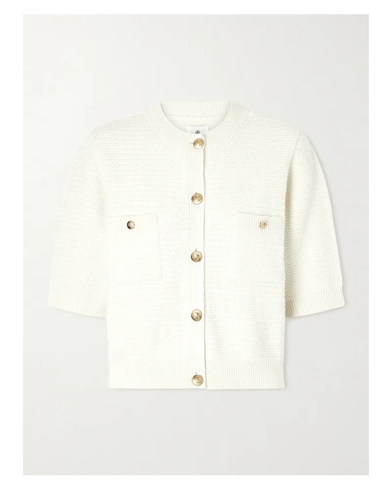 Anine Bing Christa Knitted Cardigan - Ivory Ivory