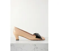 Bowow 45 Bow-embellished Leather Pumps - Neutrals