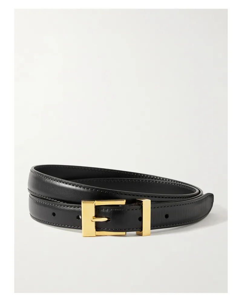KHAITE Manhattan Leather Belt - Black Black