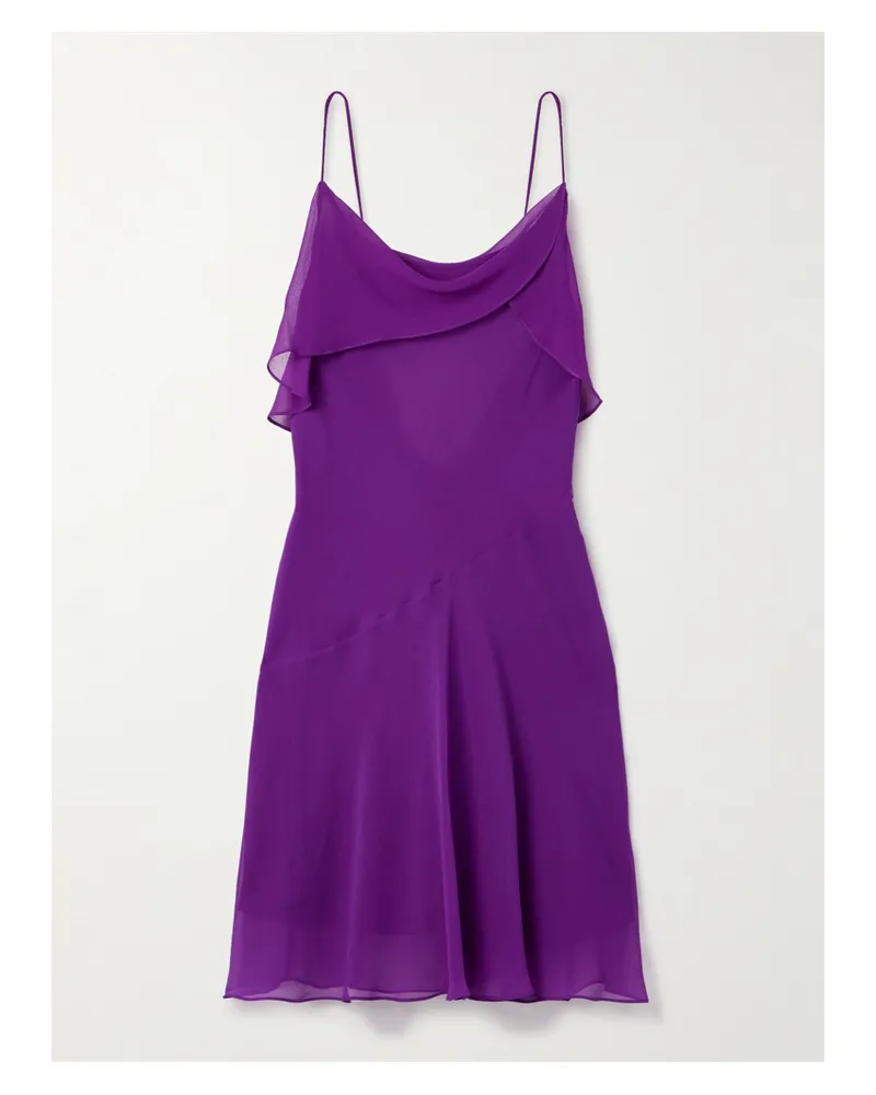 Acne Studios Minikleid Aus Seiden-georgette - Lila Lila