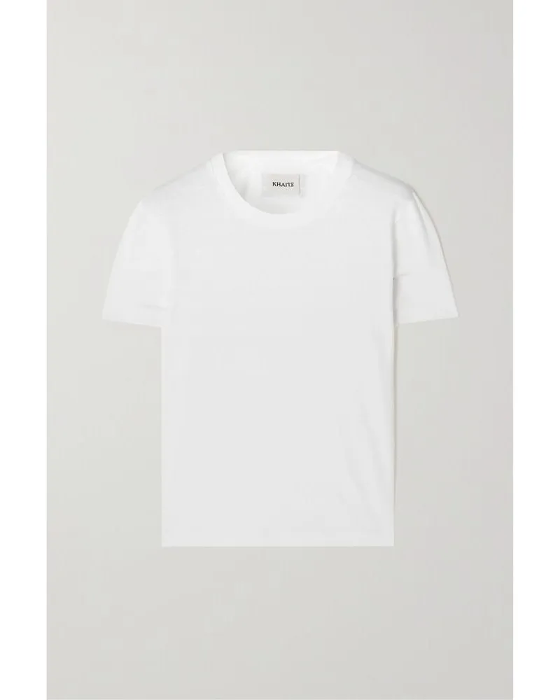 KHAITE Emmylou T-shirt Aus Baumwoll-jersey - Weiß Weiß