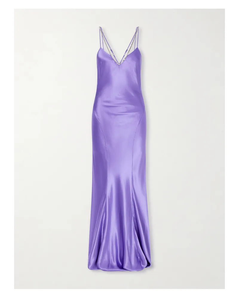Tom Ford Embellished Satin Gown - Purple Purple