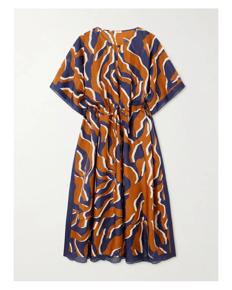 Eres Continent Archipel Kaftan Aus Bedrucktem Seidenchiffon - Braun Braun